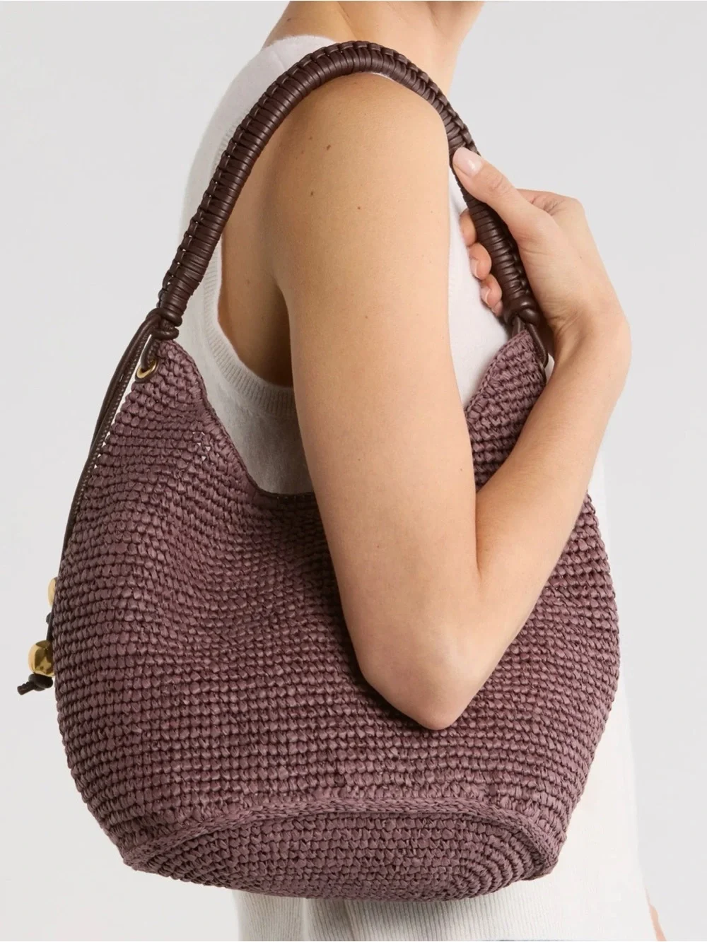 Madewell Camren  Raisin Straw Bag